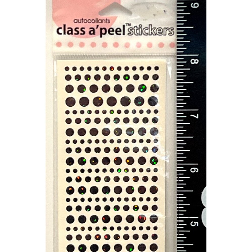 HTF RARE Stampendous! Class a'Peel Dot Sparklers Stickers Black AC672HSK